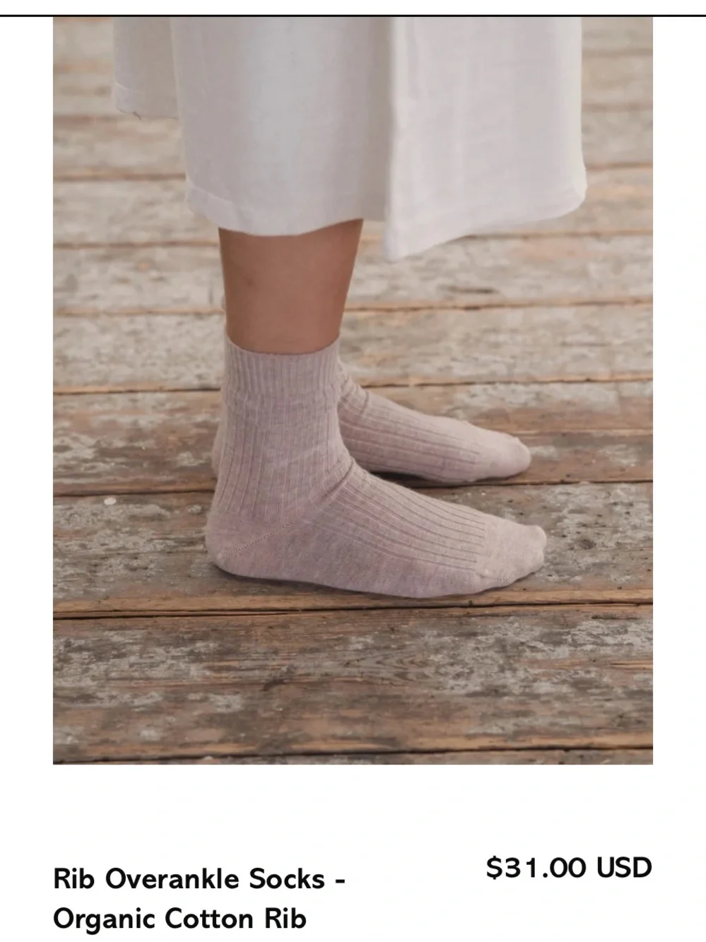 Baserange Rib over ankle organic cotton socks x3